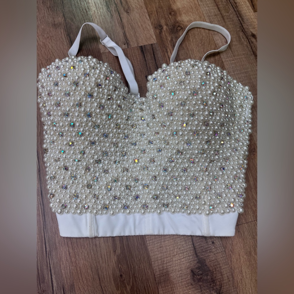 Bustier pearl top